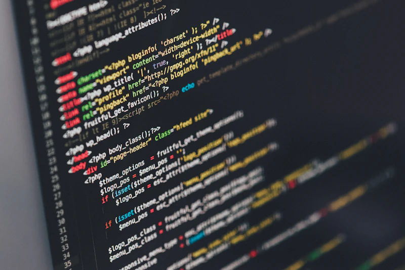 Quellcode auf einem Bildschirm