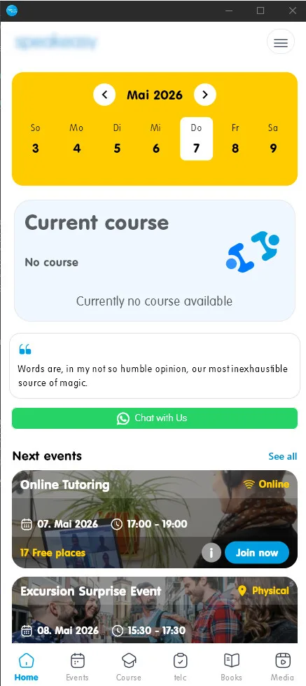 Campus-App — Mobile Lernplattform für Sprachschulen — Screenshot 1