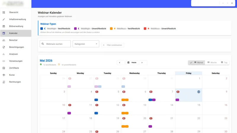 Lernportal — Fortbildungsplattform für medizinisches Fachpersonal — Screenshot 2