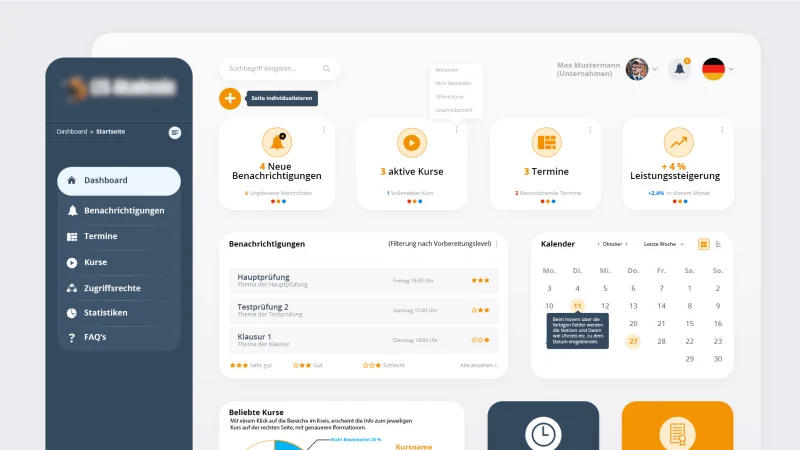 LMS Portal — Mandantenfähige E-Learning-Plattform für Unternehmen — Screenshot 1