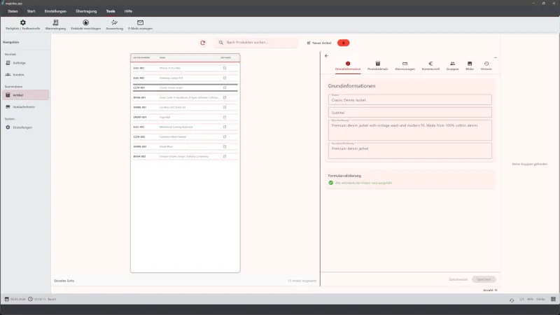 Magic-Line — Multichannel-Warenwirtschaft für den Versandhandel — Screenshot 4
