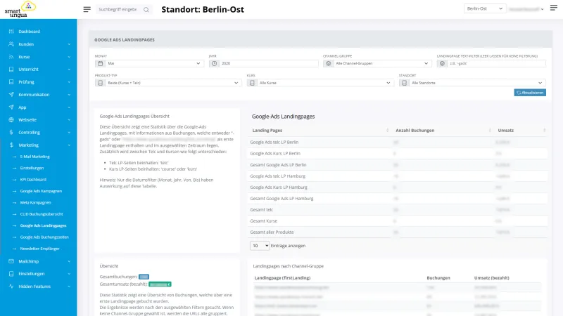Smartlingua — Verwaltungssoftware für Sprachschulen — Screenshot 5