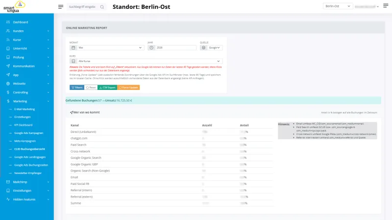 Smartlingua — Verwaltungssoftware für Sprachschulen — Screenshot 6
