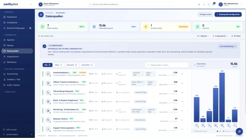 Swiftpilot — KI-Agenten-Plattform für den Mittelstand — Screenshot 4